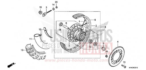 ROUE ARRIERE CRF110FE de 2014
